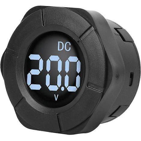 Rundes digitales DC0-300V-Voltmeter mit LCD-Anzeige für Autos