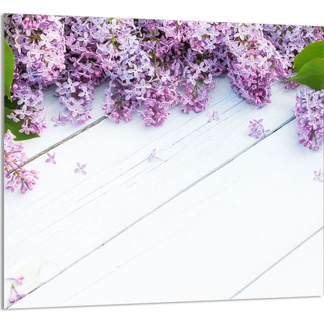 Panneau de verre pour cuisine 65x60 Lilas (1/5)
