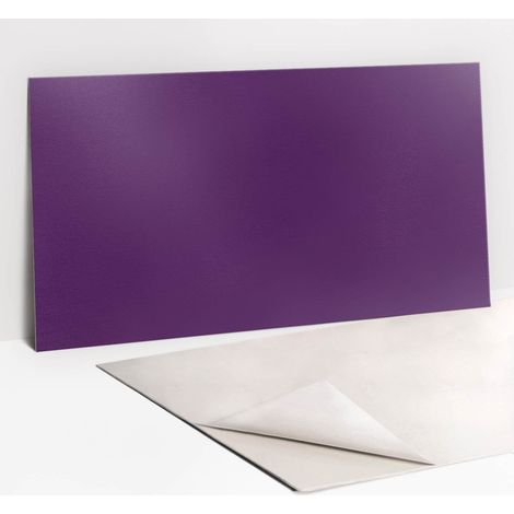 Panneaux muraux autocollants en vinyle imperméable - Coloris Violet 100 x 50 cm