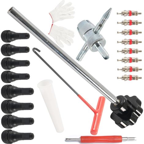 Kit d'outils pour valve de pneu à changement rapide, compatible avec voitures, quads et camions.