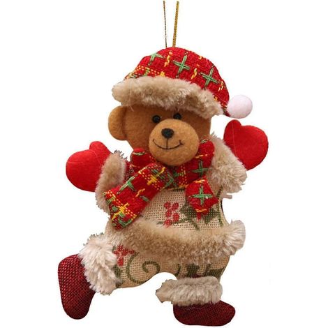 Weihnachtsdekorationen, Weihnachts-Hängepuppe, Weihnachtsbaum-Anhänger, Plüsch-Anhänger, Weihnachts-Hängetaschen, Christbaumschmuck (1/5)