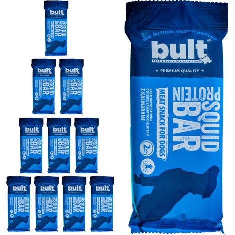 BULT BAR, snack proteico per cani al gusto di calamari, 10x75g (1/2)