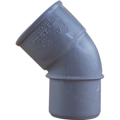 Coude PVC 45° Mâle/Femelle Ø32 - First Plast (1/5)