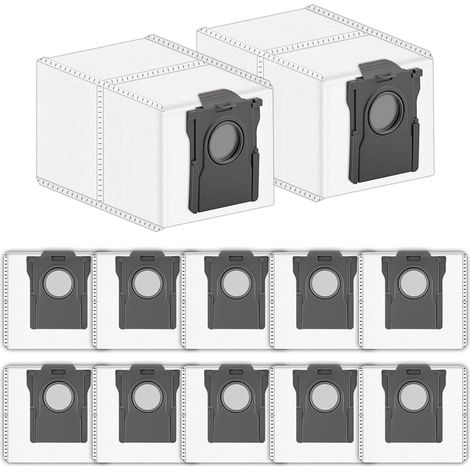 (12 Pièces) L10S Ultra Gen 2 Sacs Compatibles Avec Les Aspirateurs Dreame L10s Ultra Gen 2/ L10s Pro Ultra/ L40 Ultra/ L50 Ultra/ X50 Ultra/X40 Ultra /X30 Ultra/Mova E30 Ultra, Pièces De Rechange Sacs (1/5)