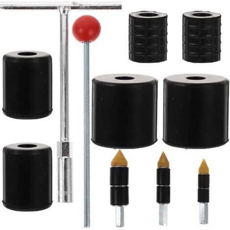 Sanitärwerkzeug für Wasserstopper, Heißklebe-Wasserstopfen, Absperrstifte aus reinem Kupfer, 4/6/1 Zoll, 3-teiliges Set, verstellbarer Schraubenschlüssel, schnelle Reparatur von Wasser- und Heizungsle
