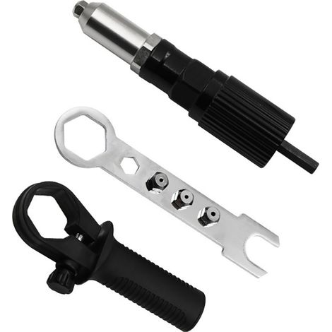 Remachadora eléctrica, accesorios para extracción de núcleos, taladro remachador inalámbrico, adaptador de sellado, herramienta de inserción de tuercas (1/5)