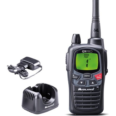 Talkie Walkie Longue Portée 12Km Professionnel G9 PRO, Radio Récepteur Émetteur IPX4 Étanche Waterproof Airsoft et Outdoor 103 Canaux - 34 PMR446/69 LPD, Autonomie 23H, 4 Piles Rechargeables (1/5)