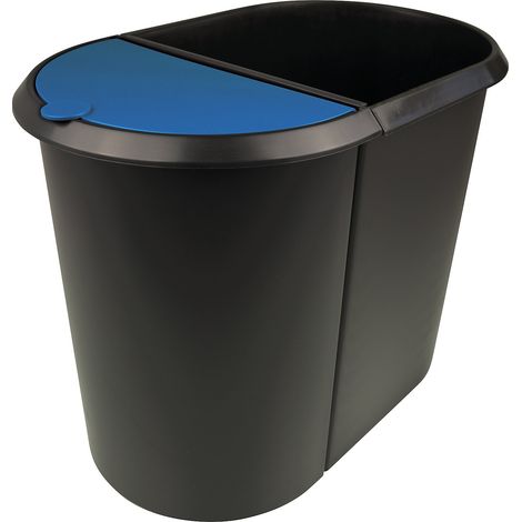 Corbeille à papier Helit H6103993 29 l plastique noir, bleu 1 pc(s) (1/5)