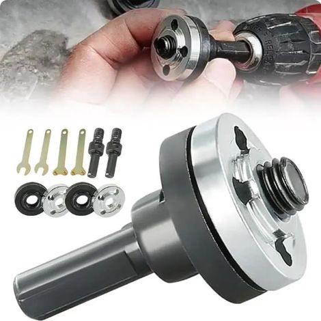 Kit de conversion pour meuleuse d'angle avec adaptateur de mandrin de 6 et 10 mm et clé, accessoires pour meuleuses d'angle, quincaillerie, usage intensif, industriel