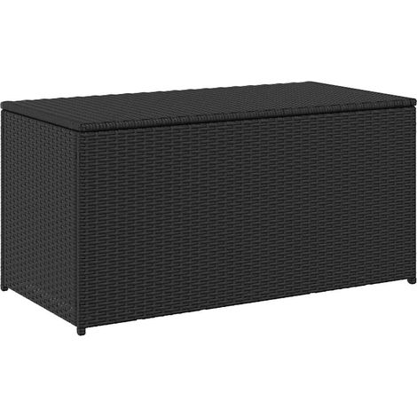Teenpull – Gartenbox Poly Rattan 100x50x50 cm Schwarz (1/5)