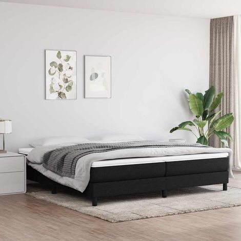 Sommier à ressorts de lit - Sommier pour Adulte et Enfant - Noir 200x200 cm Tissu BV651085 - BonneVie (1/5)