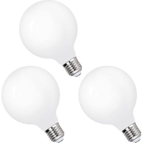 Lampes Ampoules LED Boule a Edison E27 Globe G95 6W Blanc Froid 6000K pour Lampe Suspension Suspendue, Remplace Ampoule Incandescente 60W, Lot de 3 de Enuotek (1/5)