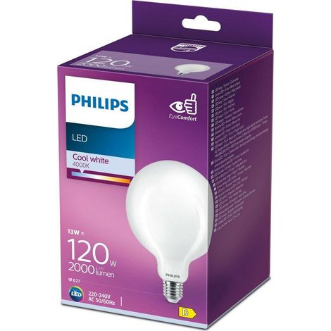 Philips E27 2000 Lumen 4000K Tageslicht LED Globe 13W
