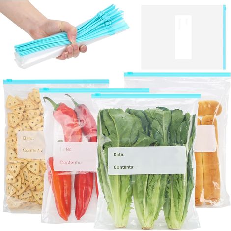 Ziplock Bag 3L 50 pcs Sac Congelation 30 x 26 cm Sac Congelation Zip Grands Sachet Congelation Zip (1/5)
