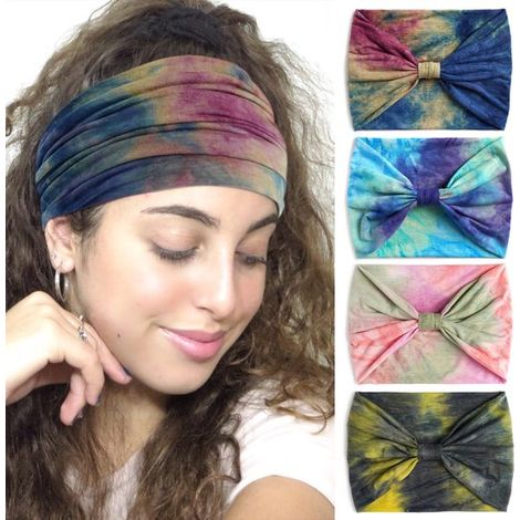 Diadema de moda para mujer - Cinta para la cabeza - Cinta para yoga - Cinta deportiva (4 piezas) (1/5)