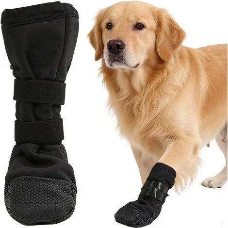 Irovami Bottines récupération chien M – Antidérapant, post-opératoire – Idéal pour patte blessée, soins (1/5)