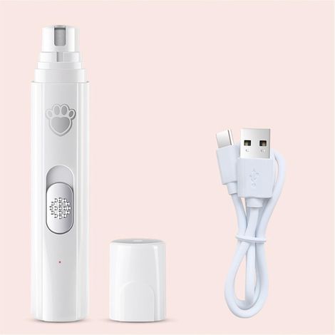 Coupe-ongles électrique pour chiens et chats, rechargeable par USB, avec une lame sécurisée, pour un entretien progressif des griffes à domicile.-AquaForge (1/5)