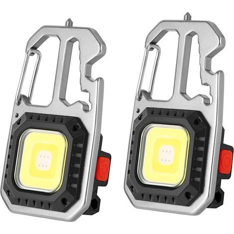 Mini torcia a LED ricaricabile da 800 lumen, mini torcia, luce portachiavi, luce di ispezione magnetica impermeabile, luce da lavoro a LED per campeggio, riparazioni, illuminazione di emergenza [ (1/4)