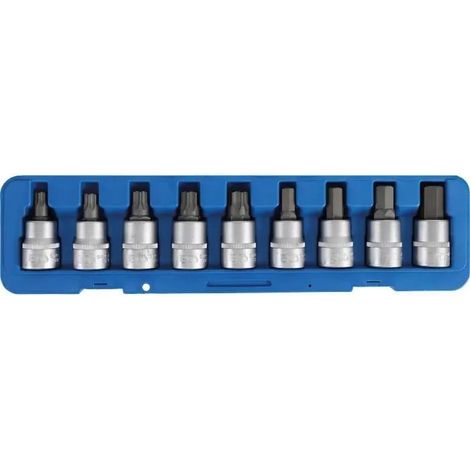 BGS Juego de llaves de vaso profesional cromo 9 piezas