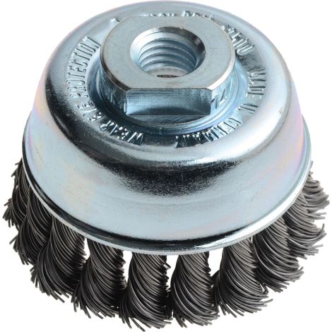 Lessmann Knot Cup Brush 65mm M14 x 0.50 Steel Wire