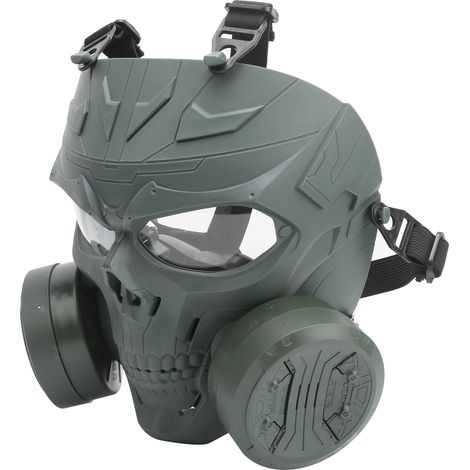 Visière de protection faciale transparente avec double ventilateur détachable pour cyclisme en extérieur CS Halloween (1/5)