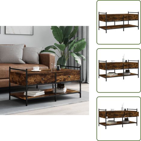 Couchtisch Räuchereiche 99x50x50 cm Holzwerkstoff - Couchtisch - Wohnzimmerstil - Holzwerkstoff Möbel - Esszimmertisch - Regal (1/5)
