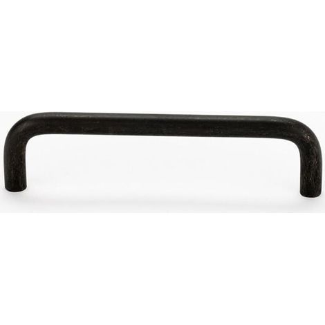 Poignée de meuble design, distance entre les trous 96 mm, pour cuisine, salle de bain, étagère, alliage d'aluminium, noir, 2 pièces (1/5)