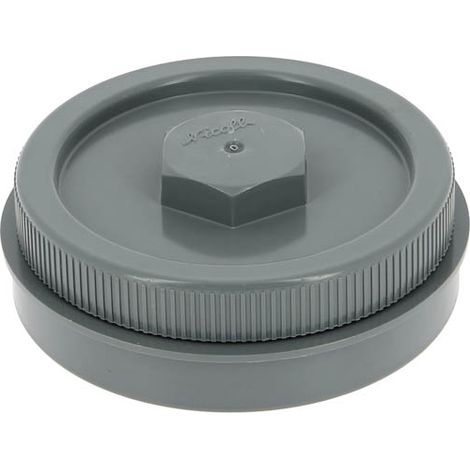 Nicoll – Tampon de visite mâle-femelle Ø160 – Bouchon fileté étanche – Raccords assainissement PVC – Pour chantiers humides