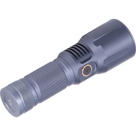 Lampe torche SST40 super puissante 4 cœurs, mode éclairage multiple, recharge USB 4200mAh, étanche, idéale pour randonnée, camping, aventure extérieure, urgence domestique (avec batterie intégrée, X6) (1/5)