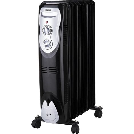 Radiador de aceite 9 elementos 2000W con termostato regulable 600x300x240 (1/2)