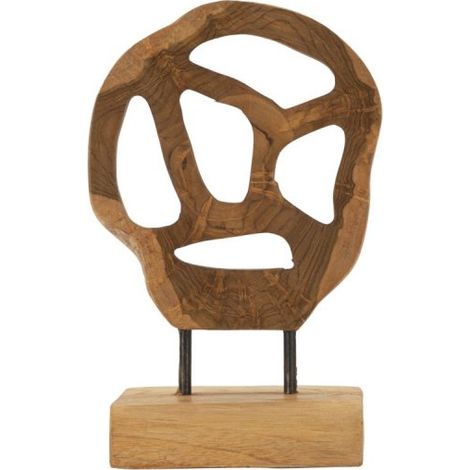 SCULTURA LUBANG IN TEAK RICICLATO CM 18X10X27 (PEZZI UNICI - NON RIP. IN SERIE)