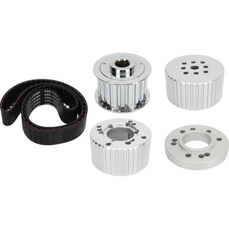 Kit poulie de courroie avec courroie crantée largeur 1,5 po, remplacement PC2258 pour moteur Big Block 383 400 413 440, argenté (1/5)