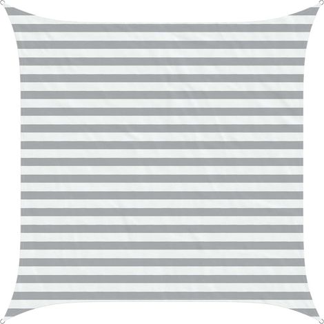 Maison Exclusive - Sonnensegel Hellgrau und Weiß 2,5 x 2,5 m