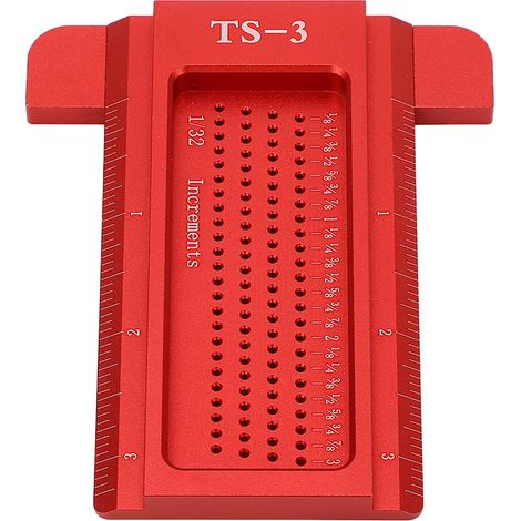 Règle de traçage pour le travail du bois, outil de marquage de Type T, jauge de positionnement des trous en alliage d'aluminium pour les projets de bricolage