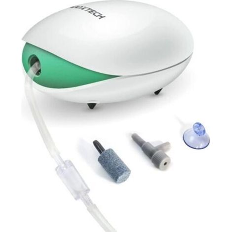 Pompe à air pour aquarium, pompe à oxygène silencieuse avec tuyau d'air, pierre à bulles, clapet anti-retour et valve de commande pour aquarium de 1 à 150 litres (1/5)