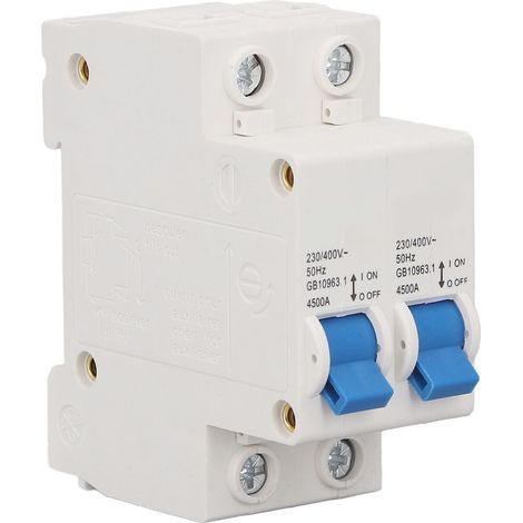 Disjoncteur Protection contre les fuites Conversion de verrouillage interrupteur d'alimentation manuel disjoncteur cc 230V 400V 2P 16A (1/5)