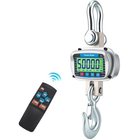Balance suspendue 5t, balance électronique industrielle robuste. Grand écran LCD, télécommande, affichage température et humidité, adaptée pour exploitation agricole