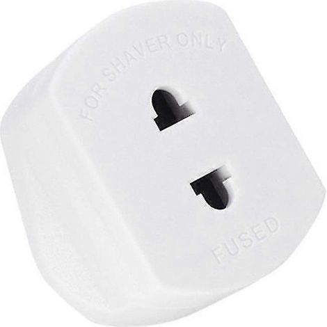 Adaptateur pour rasoir, brosse à dents, épilateur, salle de bain, Royaume-Uni, vers 2 broches, 3 (1/4)