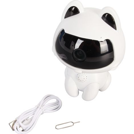 Cámara de vigilancia WiFi para interiores 1080P con visión nocturna, detección de movimiento y audio bidireccional para mascotas y bebés. (1/5)