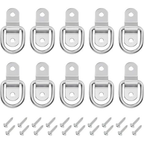 10pcs anneau arrimage,anneau de remorquage universel Pour les remorques, les camions, les véhicules récréatifs, les bateaux, les motos, etc-Y1-D Ring-10X (1/5)