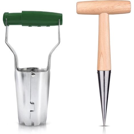 Filiyano-Ensemble de 2 outils pour planter les bulbes de fleurs et les semis en extérieur, idéal pour planter des fleurs et des jeunes plants. (1/5)