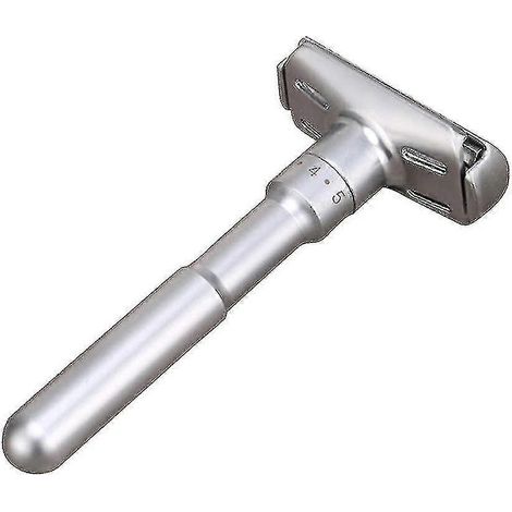 Rasoir réglable à double tranchant (argenté) (1 pièce) (1/5)