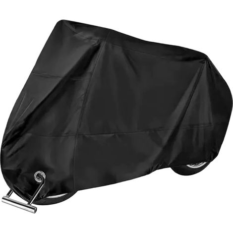 Housse moto imperméable anti-pluie anti-poussière pliable revêtement argenté abri extérieur pour motocyclette (1/5)