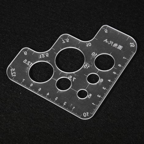 Support de repérage en acrylique pour couture du cuir, avec trous circulaires (Modèle A) (1/5)