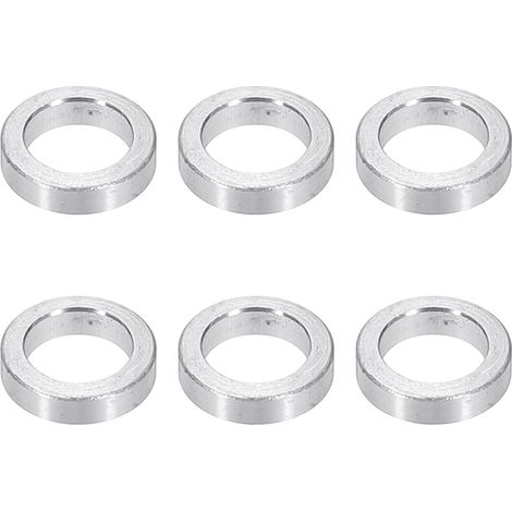 Rondelles en Aluminium M8, 6pcs Entretoise Métallique à Vis Ronde, Rondelle Plate pour Vis Tige Écrous Boulons, Bague d'Écartement en Métal 8.2mm ID x 12mm OD x 3mm Hauteur (1/5)