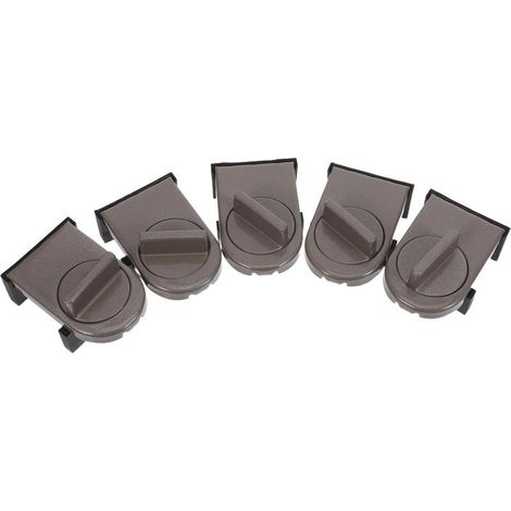 Loquets de Fenêtre Coulissante en Plastique 5 Pièces Argenté (1/5)