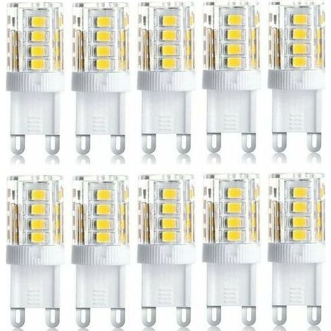 Lot de 10 Projecteur LED, lumière décorative LED, ampoule LED G9, 5 W blanc froid, ampoules LED à économie d\\\\\\'énergie, ampoule halogène de rechange, AC 230 V non dimmable (1/4)