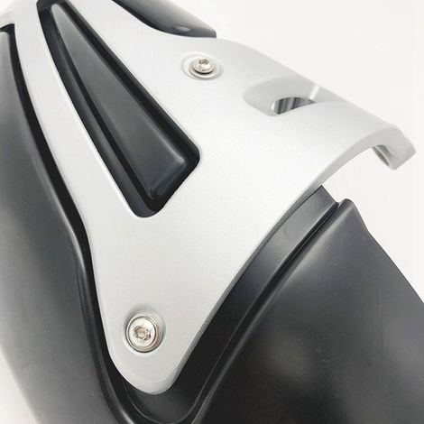 Available in one color: Black. Material: Metal + Plastic. Motorcycle rear fender splash guard. (1/5)