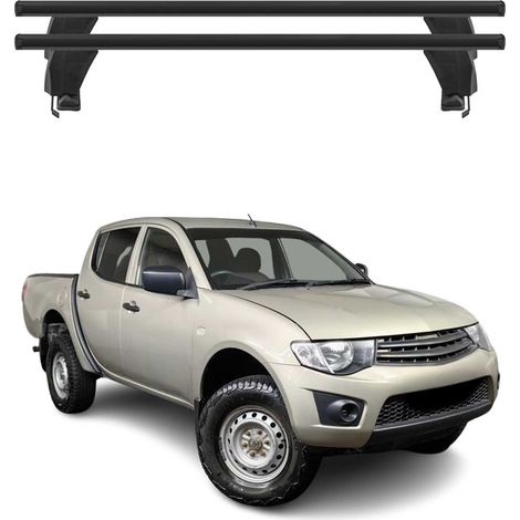 OMAC Dachträger Querträger Alu für Mitsubishi L200 IV 2006-2015 – Abschließbar – T-Nut – City-Crash-getestet – Max. 50 kg Schwarz (1/5)