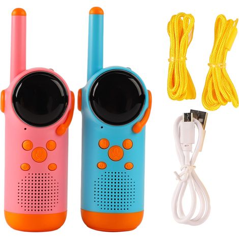 Talkie-walkie enfant avec lampe torche, jouet de communication pour camping familial, randonnée, jardin et parc, facile à transporter. (1/5)